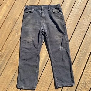 Vintage Dickies Carpenter Pants 33/30 Black/Gray
